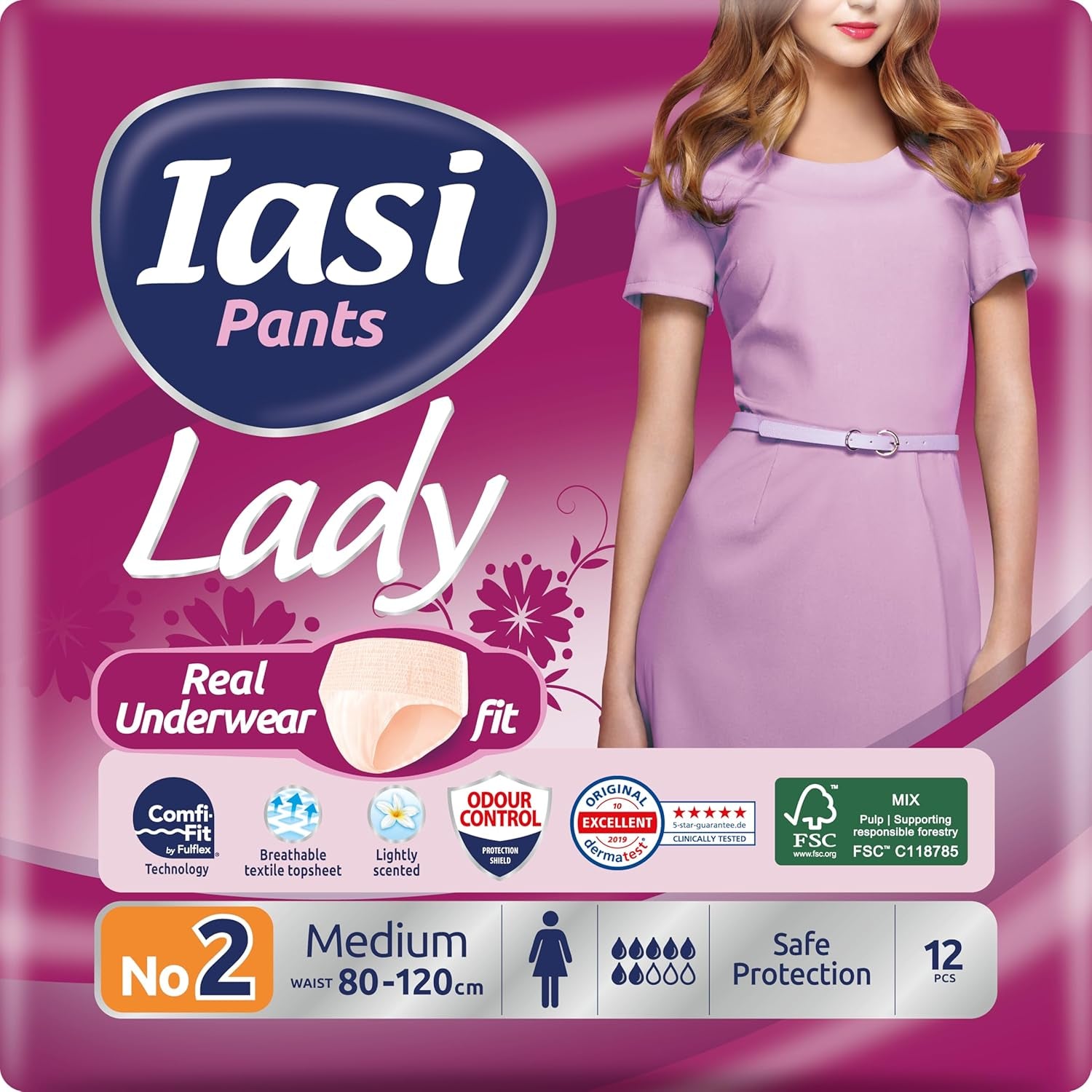 LADY Pants 48 Engangsurininkontinensbukser Absorbans Plus Størrelse S til kvinder 48 stk.