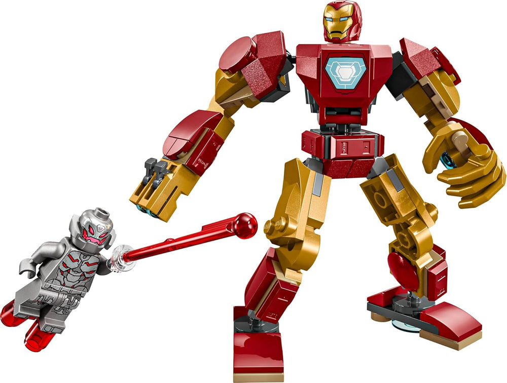 LEGO Marvel Iron Man Mech vs. Ultron - Superheltelegetøj med 2 minifigurer - Actionfigur med bevægelige arme, ben og fingre - Gave til drenge og piger i alderen 6+ 76307 Besuche den LEGO-Store byggesæt