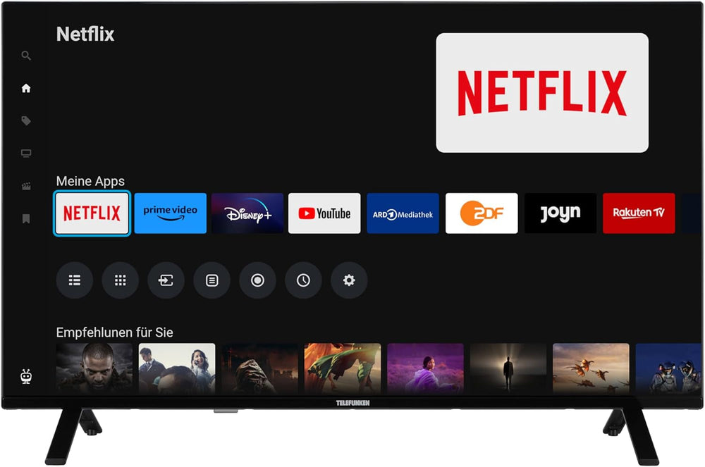 Televizor inteligent TELEFUNKEN de 40 de inci, cu tehnologie TiVo Full HD, HDR TV cu tuner triplu și 6 luni de HD+ incluse, televizor LED XF40TP900S (2026)