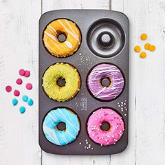 Birkmann, Easy Baking, Donutblech, Backform Für 6 Donuts, Mit Hochwertiger Antihaftbeschichtung, Ø 9 Cm, Mit Rezept, 881631 Forme og bakker til bagning Naty Shop