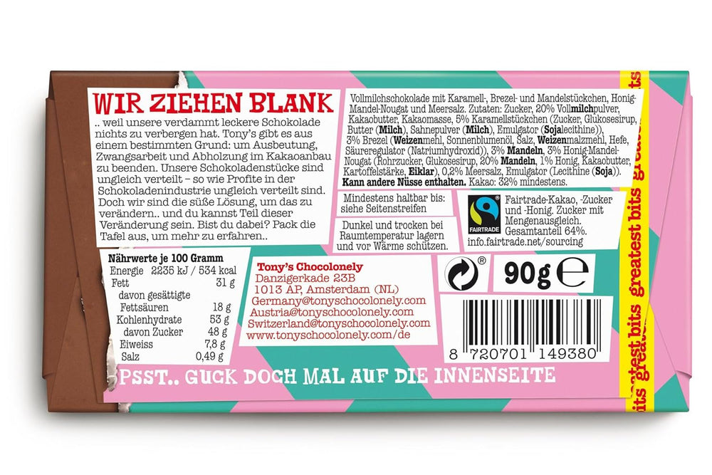 Tony's Chocolonely - Sødmælk "Greatest Bits" 90g