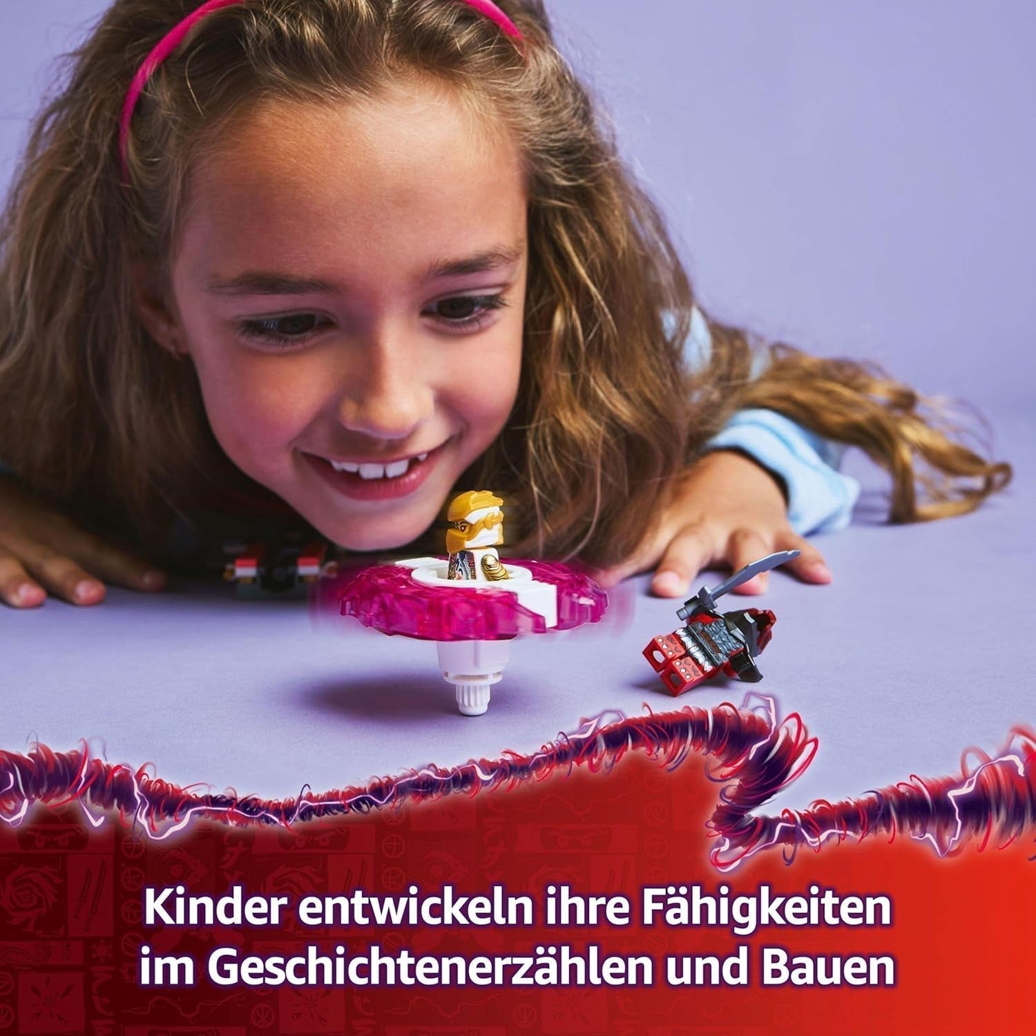 LEGO NINJAGO Soras Drage Spinjitzu Spinner - Action Ninja Legetøj med 2 minifigurer - Lille legesæt til børn - Gaveidé til drenge og piger 6 år gamle 71824 Byggesæt Besuche den LEGO-Store