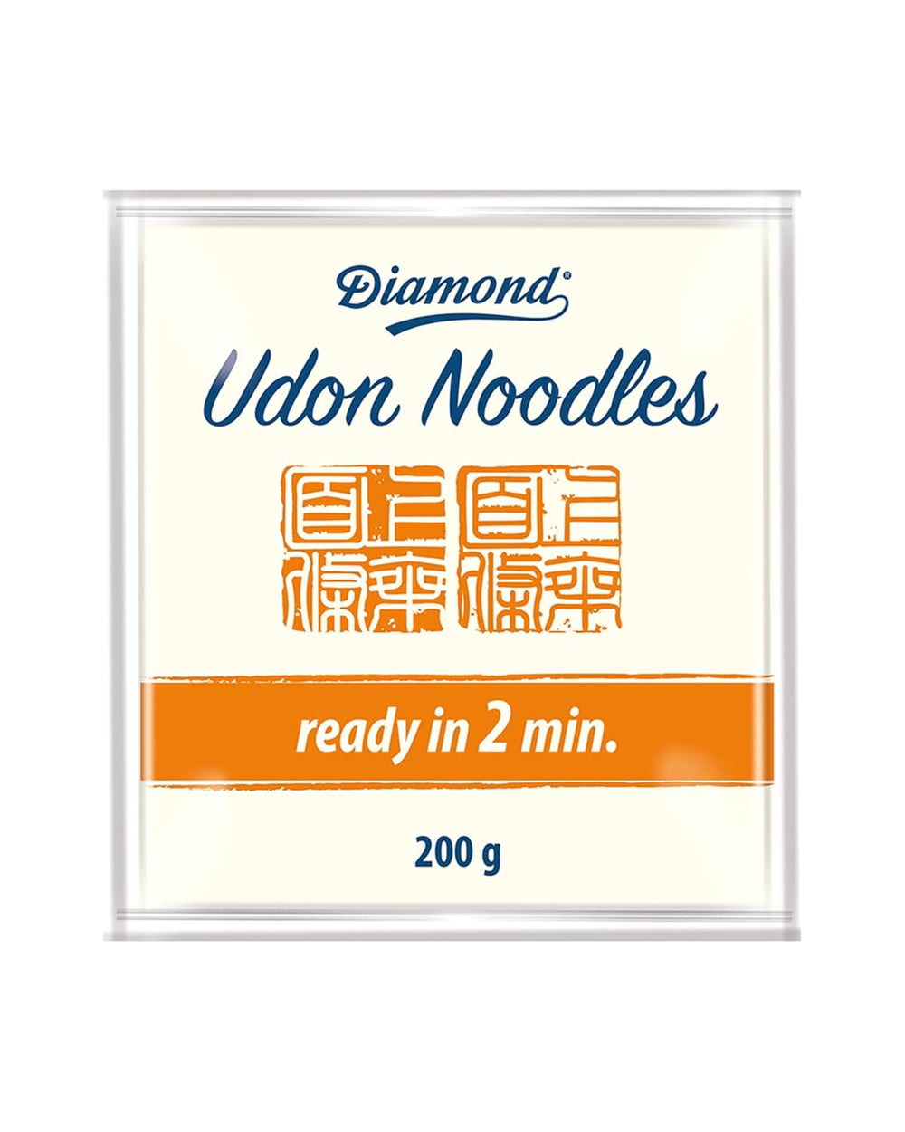 Udon nudler DIAMOND, hurtig og nem tilberedning, vegetarisk, vegansk - 1 x 200 g