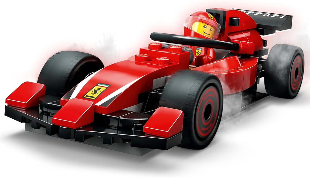 LEGO City F1 Pit Stop med Team og Ferrari Speedster - Formel 1 Pit Stop Sæt med 1 racerkører og 4 mekaniske minifigurer - Racerbillegetøj til drenge og piger 6+ - 60443 Byggesæt Beuche den LEGO-Store