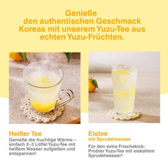Easycookasia Korean Drink – Ceai Yuzu | Fructat, dulce și citric | Cu vitamina C | Pentru ceai, limonadă, cocktailuri și deserturi | Descoperă cultura asiatică a ceaiului (500 g)