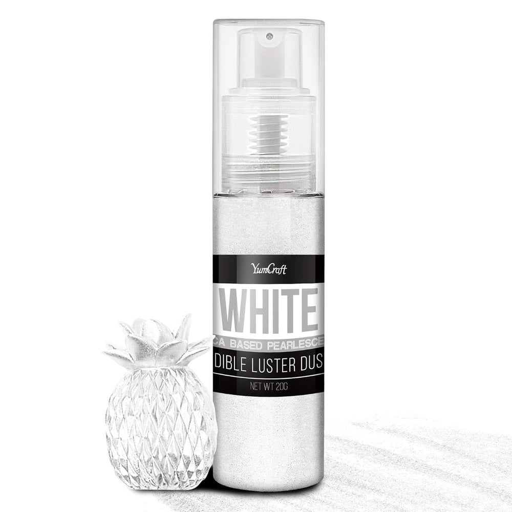 Spiselig glitterspray, 20 gram Naty Shop White