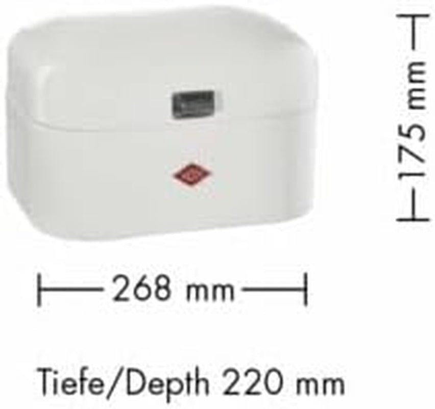 Coș de pâine WESCO Single Grandy în culoarea verde mentă, tablă de oțel acoperită cu pulbere, găuri de ventilație și mâner robust Cutii depozitare alimente Naty Shop