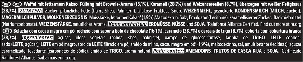 LION Black & White chokoladebar, en snack med en intens smag, sprød chokolade og sprøde chips, browniefyld, en unik læskende oplevelse, 1 pakke (5 x 30g)
