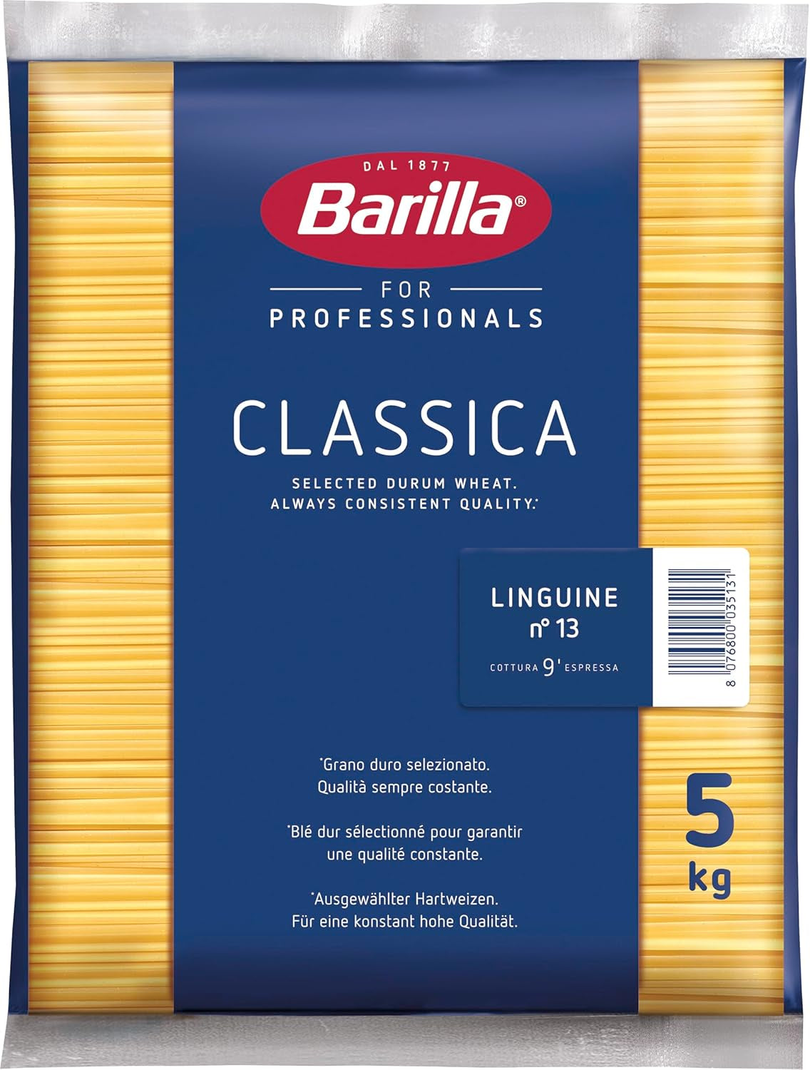 Barilla Durum Hvede Pasta Bavette nr. 13 – 5 kg