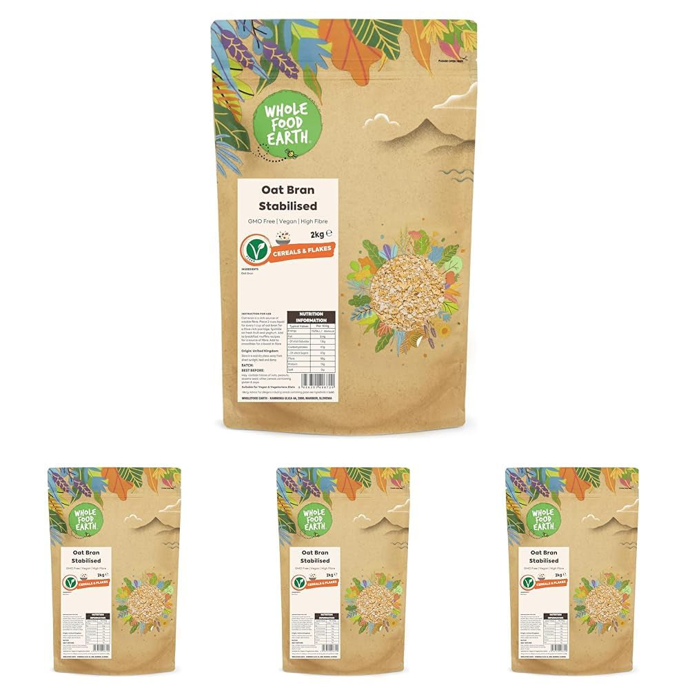 Wholefood Earth Pinhead Havregryn Groft stabiliseret 3kg | Ikke-GMO | Rig på fibre