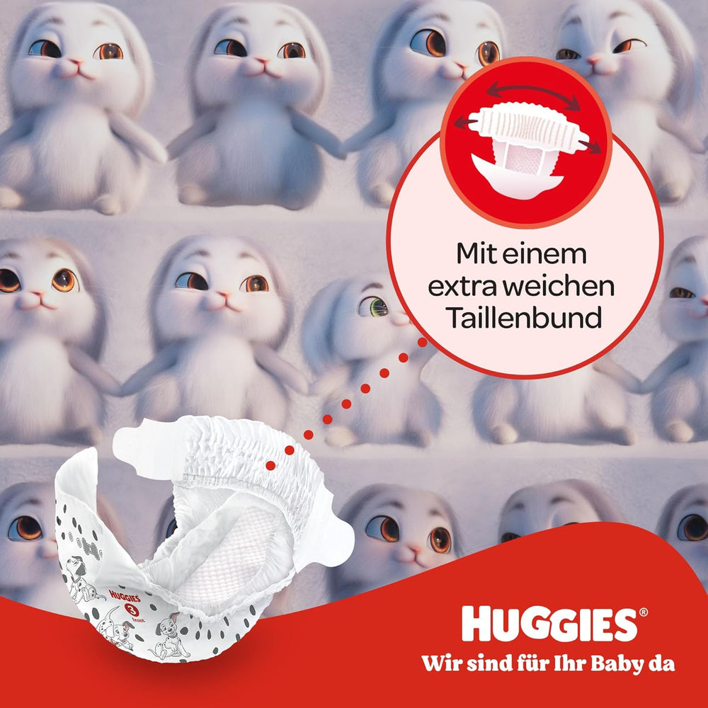 Huggies Babybleer Little Movers, Disney Design, Størrelse 4, 150 Antal (3 x 50), Månedlig æske