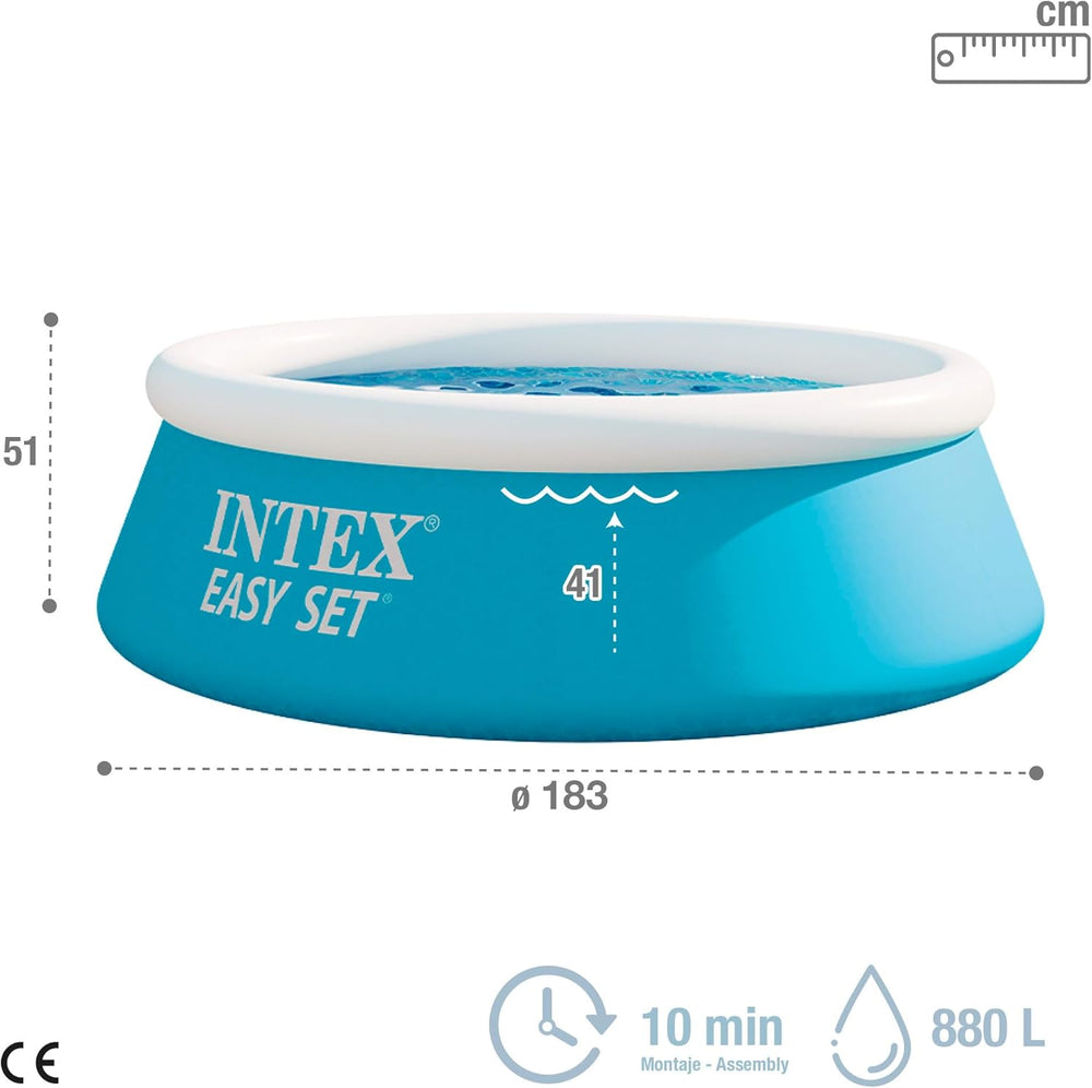 Intex Easy Set over jorden pool - til børn, 183 cm x 183 cm x 51 cm, 28101NP, blå