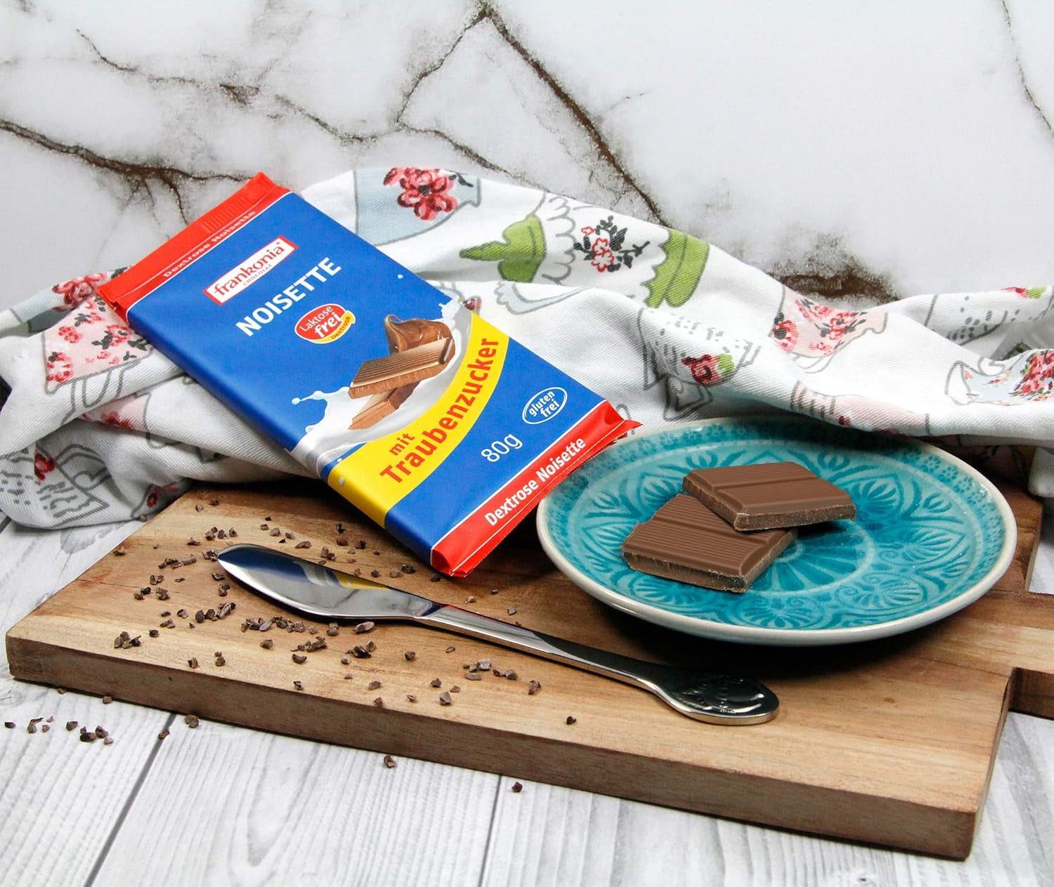 Frankonia Noisette med chokolade og dextrose, laktose og glutenfri, 80 gram