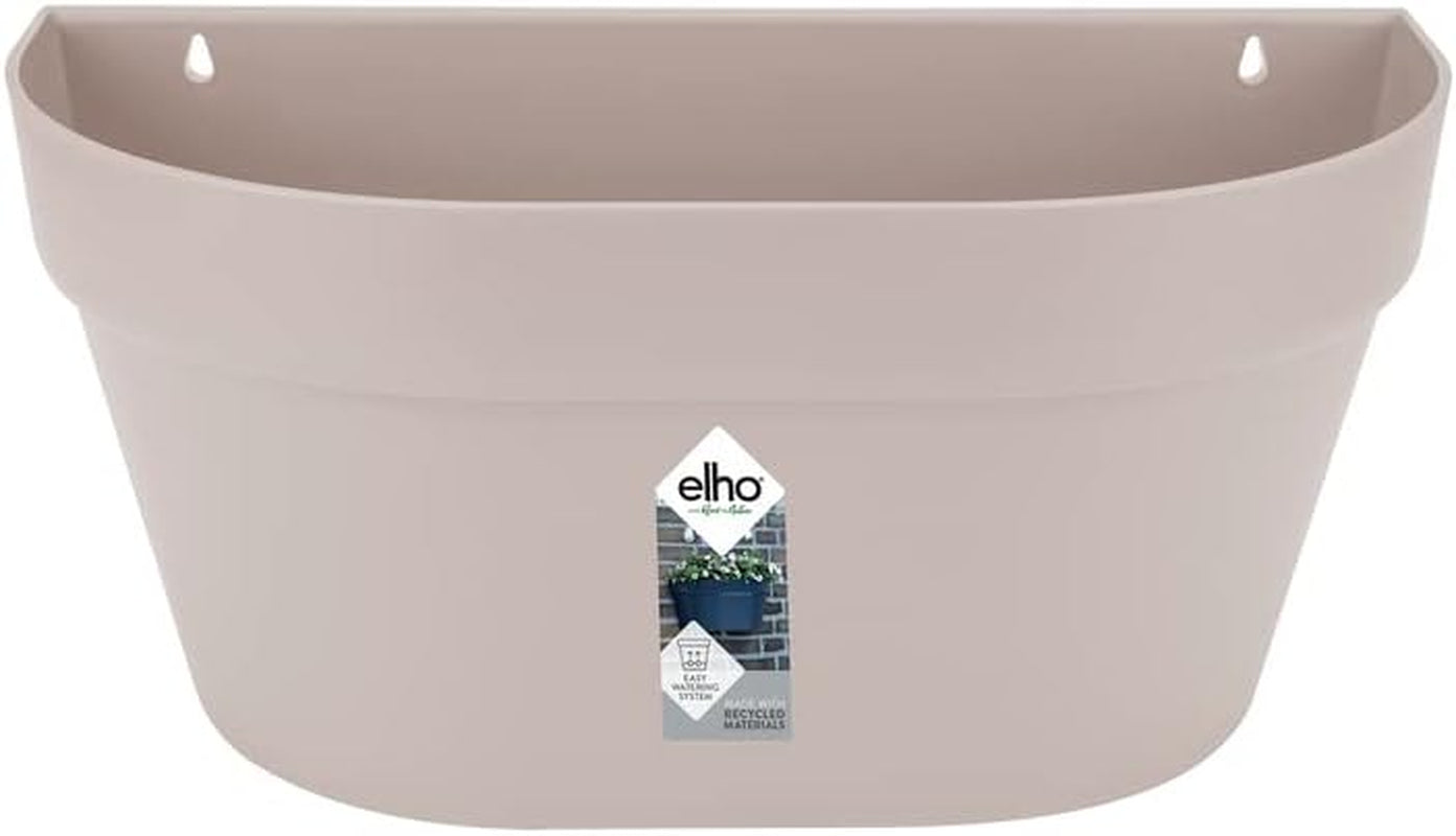 Jardinieră de perete elho Loft Urban 40 - Jardinieră pentru balcon și utilizare în exterior - Ø 39,3 x H 18,8 cm - Alb/Alb