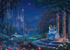 Schmidt Spiele 58043 Thomas Kinkade, Disney, Askepot danser i stjernelyset, puslespil 1000 brikker, farverigt puslespil Naty Shop