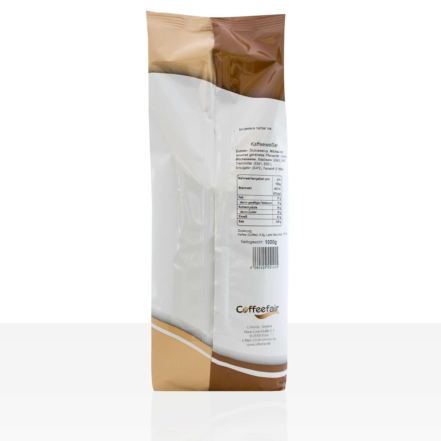 Coffeefair Kaffeeweißer 10 x 1kg højkvalitets Kaffeeweißer for Vending-Automaten & Kaffeevollautomaten, hohe Weißkraft, sehr ergiebig & gut löslich