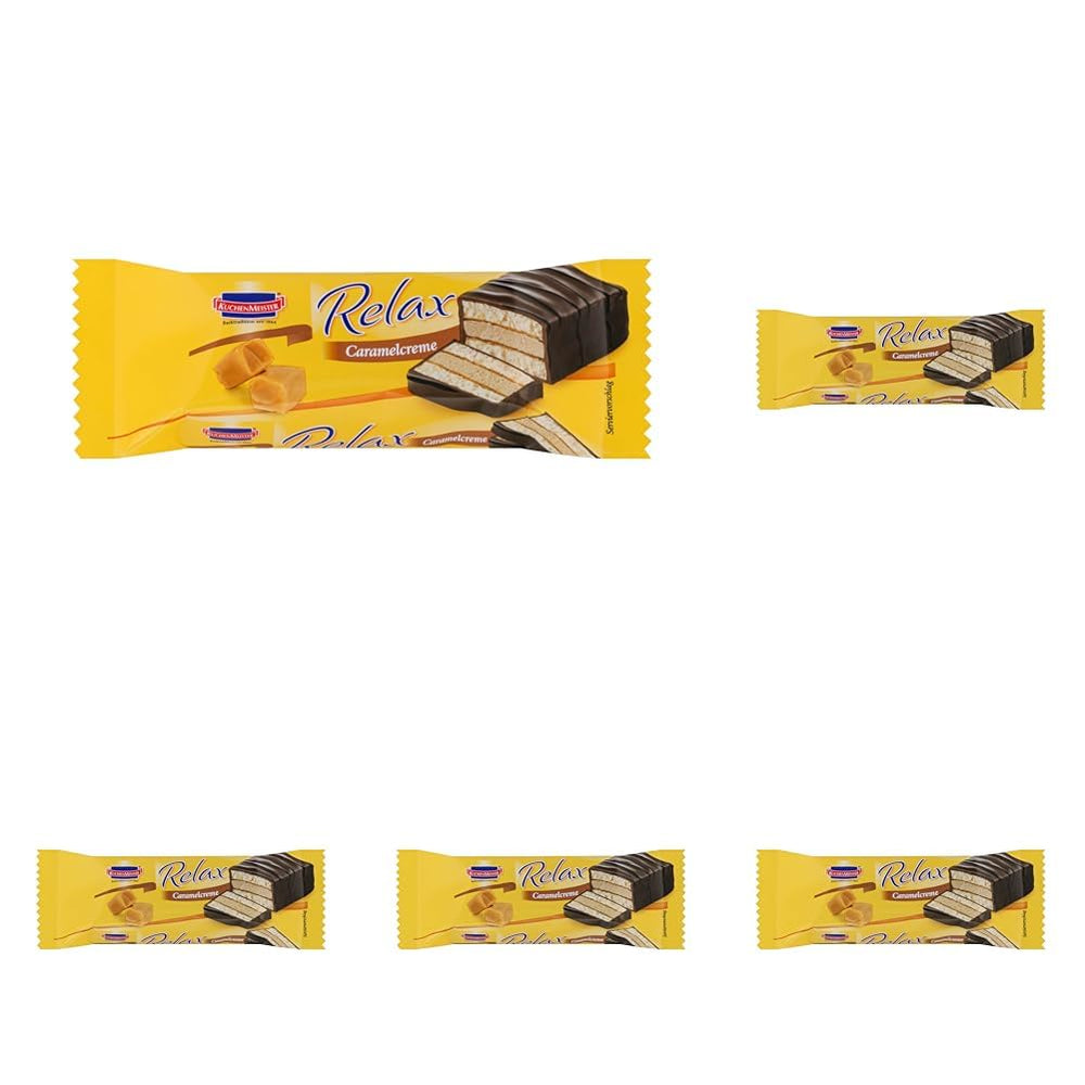 KuchenMeister Relax Kakaokagebar 32g | Chokolade svampekage | Delikat fyld med kakaocreme | Mørk Chokolade Crunchy | Perfekt snack mellem måltiderne | 1 x bar 32g