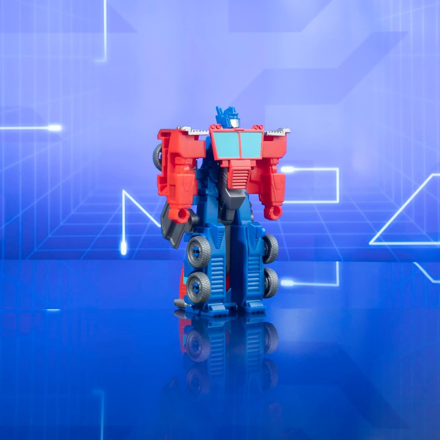 Transformers Earthspark 1-trins flip changer Optimus Prime Action Figur (10 cm) Robot Legetøj Alder 6+ Action Figurer Naty Shop