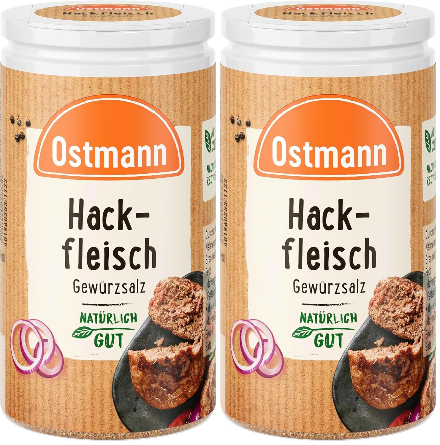 Ostmann Gewürze - Hackfleisch Gewürzsalz | Gewürz für Hackfleisch, Buletten eller Cevapcici | 60 g i Streudose