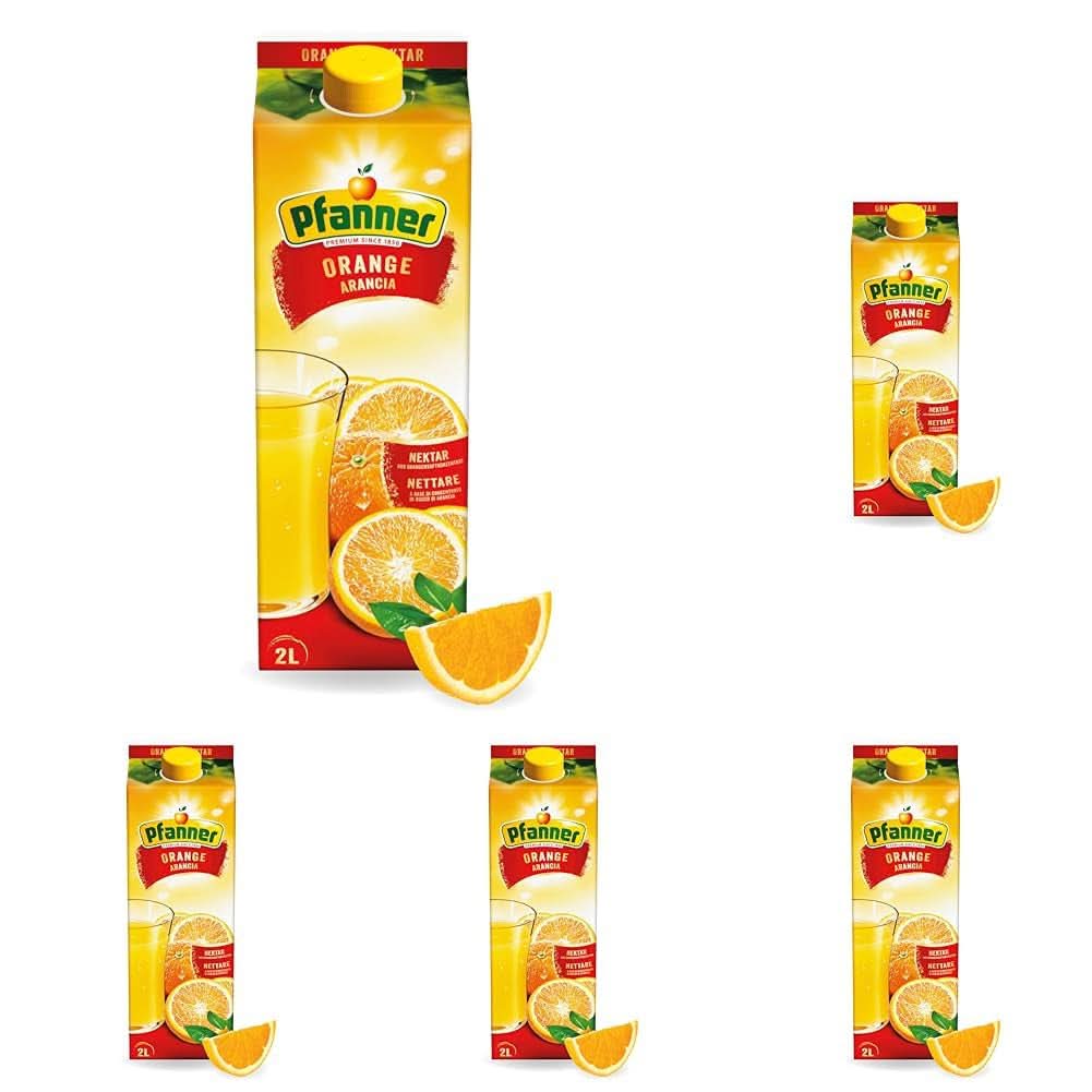 Pfanner 100% suc de mere tulbure natural (1 x 2 litri) - Mere presate direct - Suc de fructe fără adaos de zahăr Bauturi fara alcool Naty Shop 5 x 2 litri Portocala
