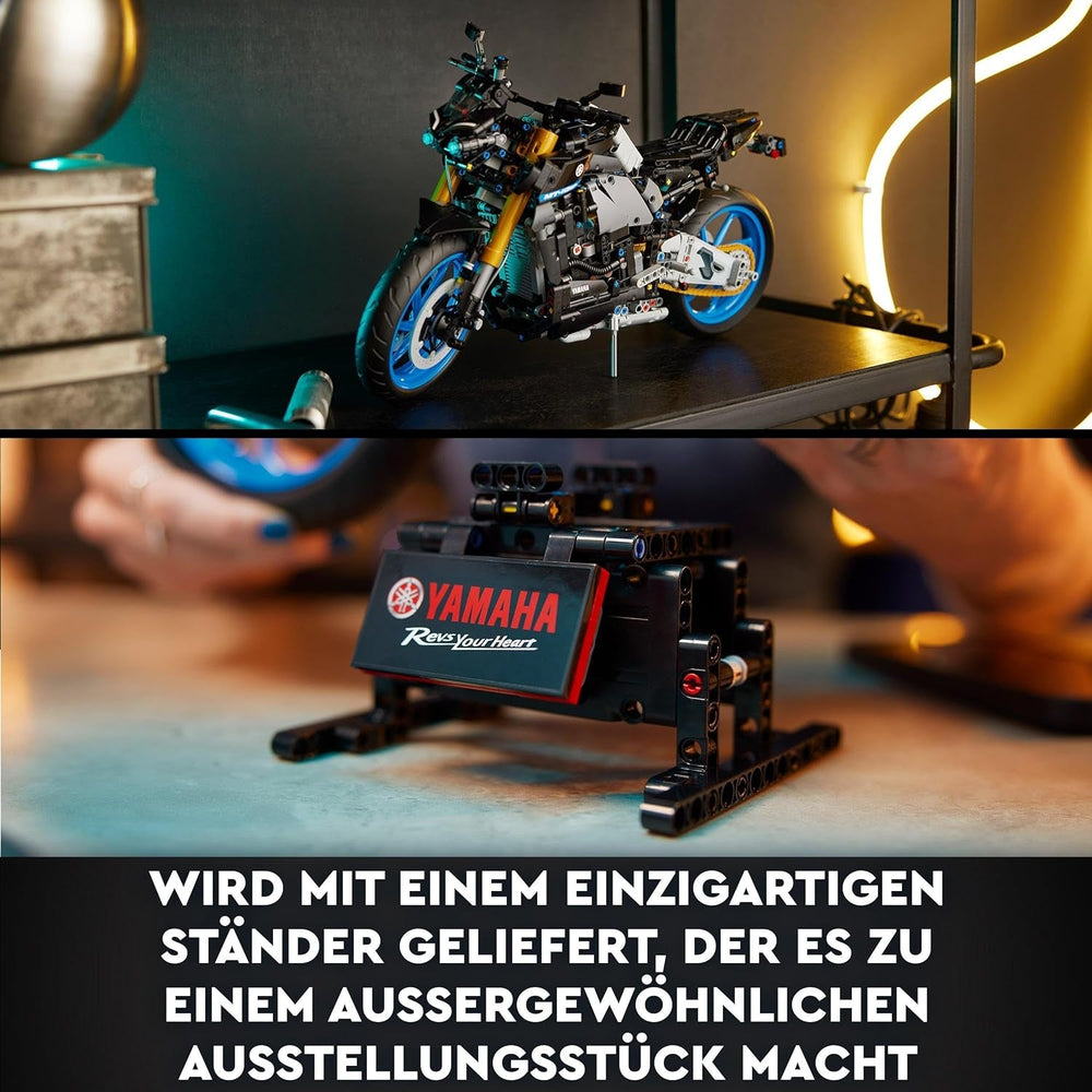 LEGO 42159 Technic Yamaha MT-10 SP Motorcykel modelsæt til voksne, autentisk 4-cylindret motorkøretøjsmodel, funktionelt styretøj og Ar-app, gave til mænd og kvinder Byggesæt Besuche den LEGO-Store
