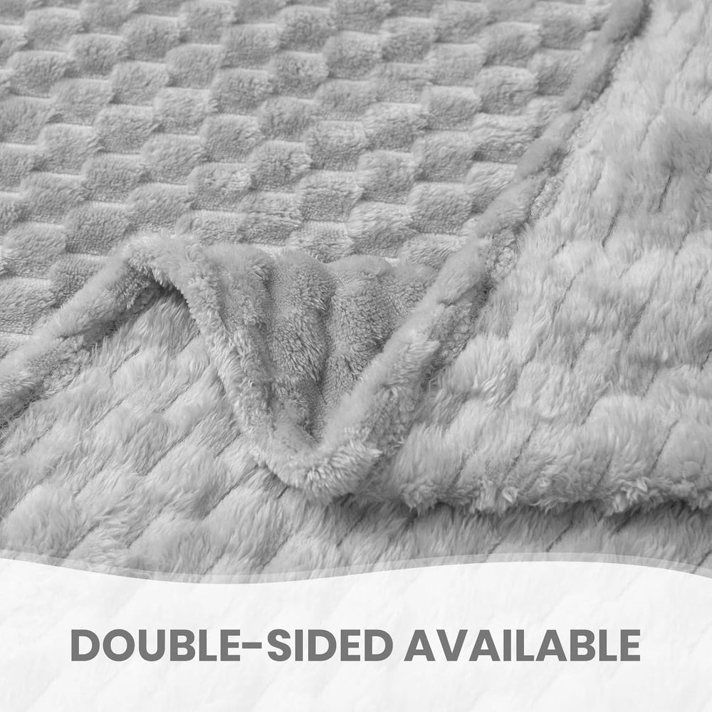 Good Nite Comfort Tæppe Fluffy Blanket 150 X 200 cm Blødt Microfiber Sengetæppe Sofa Tæppe Comfort Tæppe Varmt Fleece Tæppe til Sofa og Seng Soveværelse Kontor Grå God Nite Senge og Tæpper