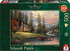 Schmidt Spiele 58455 Thomas Kinkade, Casă în munți, puzzle jigsaw 500 piese Puzzle Naty Shop