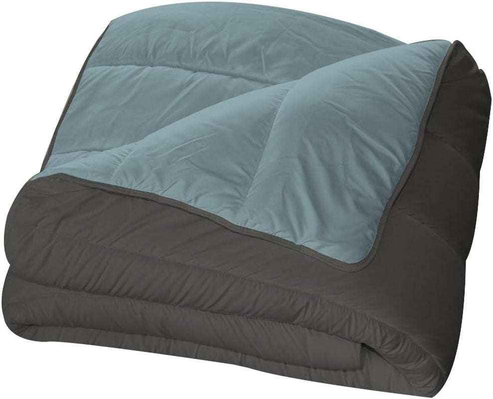 Bleu Câlin bicolor vendbar dyne til 2 personer, mikrofiber, bordeaux/peber, 220X240 cm Dyner og dyner Naty Shop Grafit/Gletscher 220 X 240 Cm