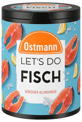 Ostmann Gewürze - Let's Do Fisch Allrounder | Gewürzsalz für Bratfisch, Flammlachs und Meeresfrüchte | Würziger Allrounder med sennep, citron og dild | 85 g i Metalldose genbrugsbar