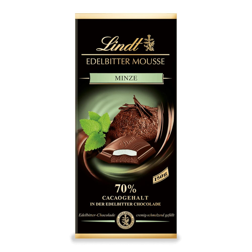Lindt mørk chokolademousse med chili og kirsebær | Bar 150g | Med 70% kakaoindhold og mørk chokolademoussefyld og kirsebær chili | Chokoladebar | Mørk chokolade