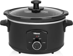 Tristar VS-3915 slow cooker, keramisk gryde i rustfrit stål med 2 varmeindstillinger og holde varm funktion, 3,5 L Slow Cooker Naty Shop Manuelle Steuerung
