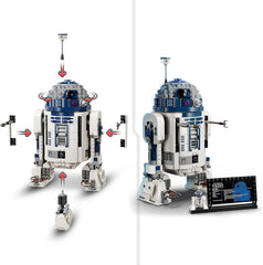 LEGO Star Wars R2-D2 modelsæt til børn, drenge og piger, byggbar droidfigur med Darth Malek 25 års jubilæums minifigur og dekorationstallerken, samling gaveidé 75379 Byggesæt Besuche den LEGO-Store