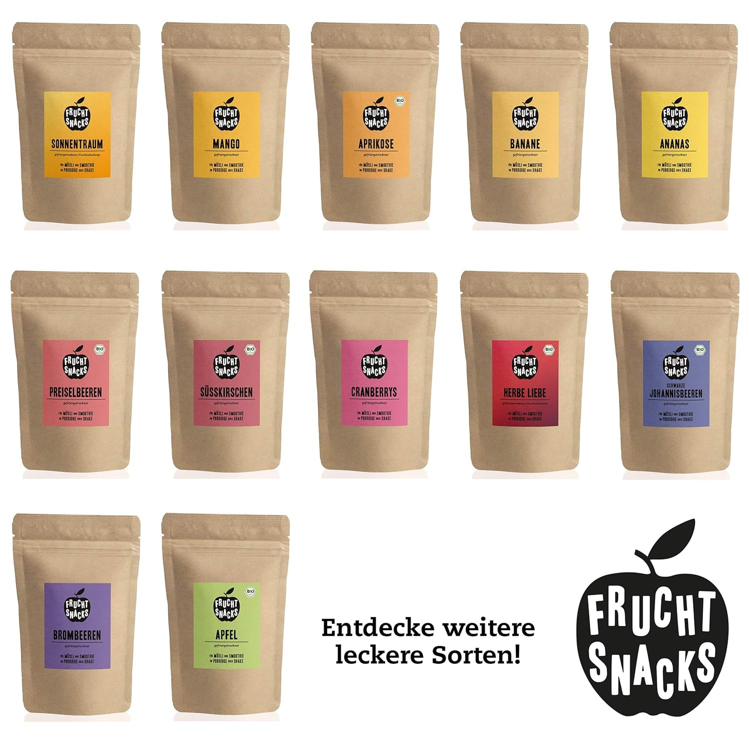 Afine liofilizate: 100g afine cultivate uscate pentru smoothie-uri, muesli, topping pentru terci - fructe de pădure liofilizate fără zahăr adăugat - Afine liofilizate NutriPur Produse deshidratate Naty Shop