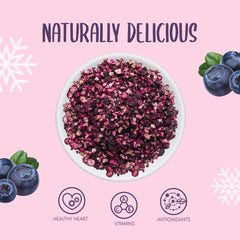 Afine liofilizate bucăți 100g - Afine liofilizate - Fructe liofilizate - Fructe uscate liofilizate - Perfect pentru coacere, decorarea prăjiturilor, muesli și deserturi Produse deshidratate Naty Shop