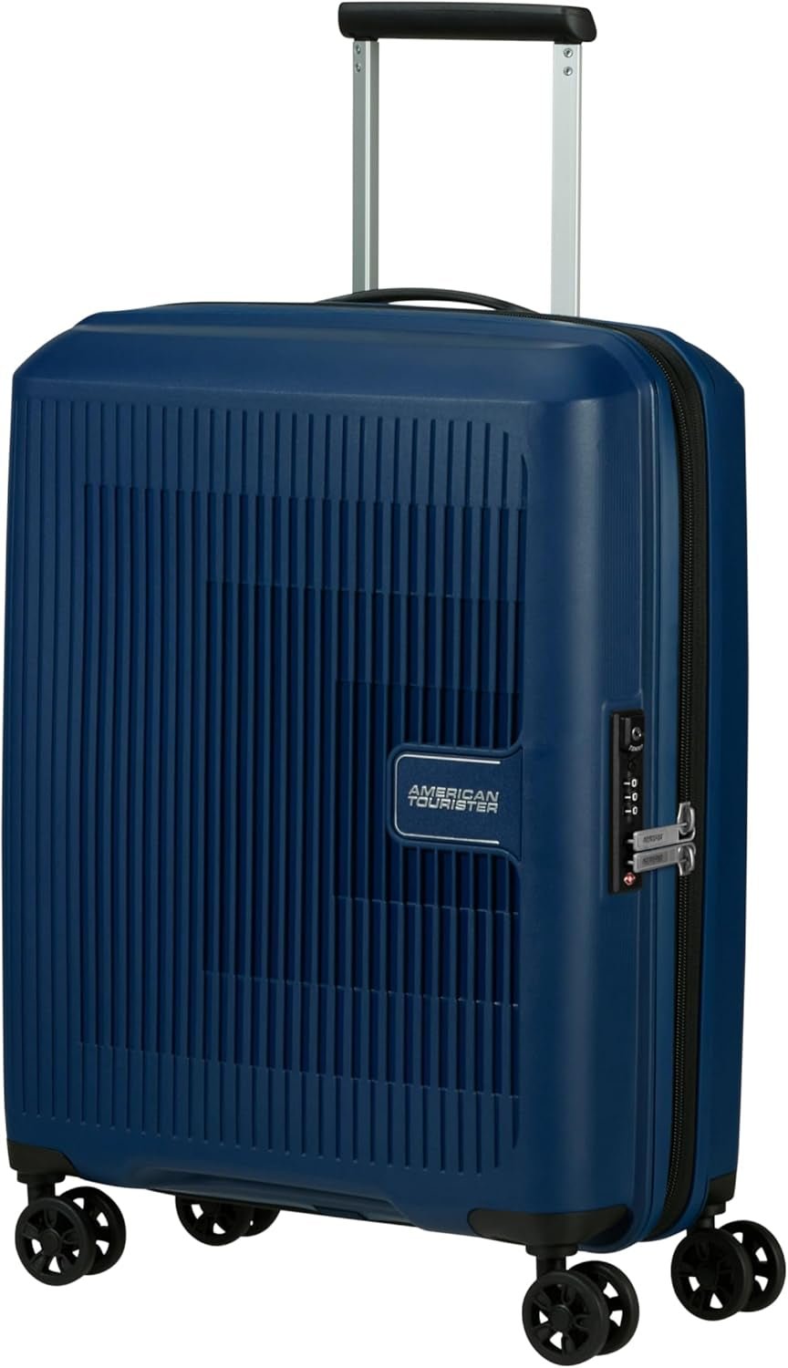American Tourister Aerostep - Spinner L, Valiză extensibilă, 77 cm, 101.5/109 L, Portocaliu (Portocaliu aprins) - Naty Shop