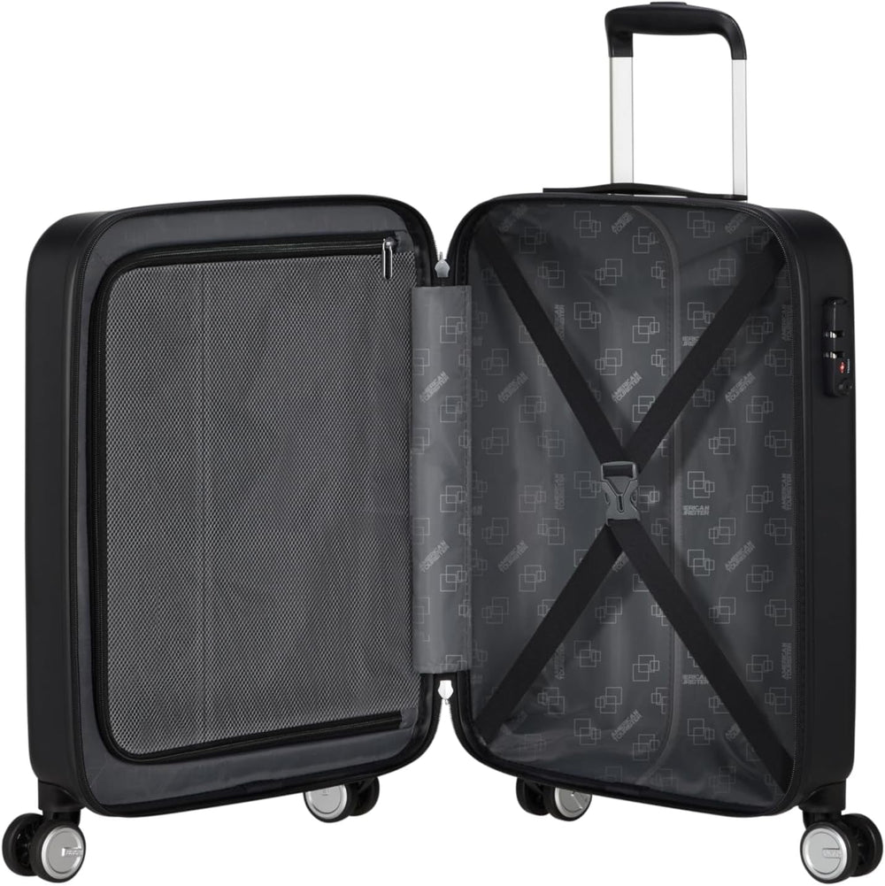 American Tourister Astrobeam - Spinner S, Bagaj de mână, 55 cm, 36 L, Negru (Storm Black) Bagaje și echipament de călătorie Naty Shop
