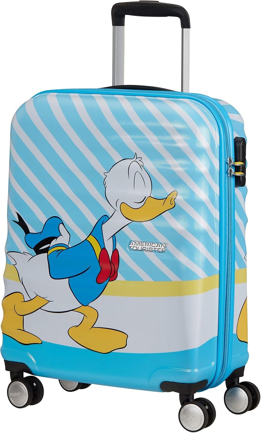 American Tourister Wavebreaker Disney - Spinner S, bagaje pentru copii, 55 cm, 36 L, multicolor (Donald Blue Kiss) Bagaje și echipament de călătorie Naty Shop Multicolor (Donald Blue Kiss) Spinner S (55 Cm - 36 L) Disney