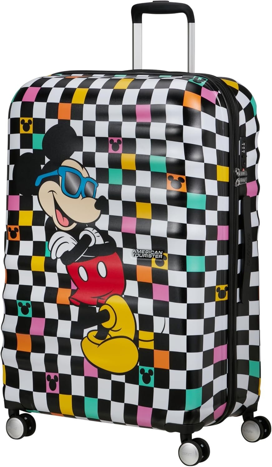 American Tourister Wavebreaker Disney - Spinner S, bagaje pentru copii, 55 cm, 36 L, multicolor (Donald Blue Kiss) - Naty Shop