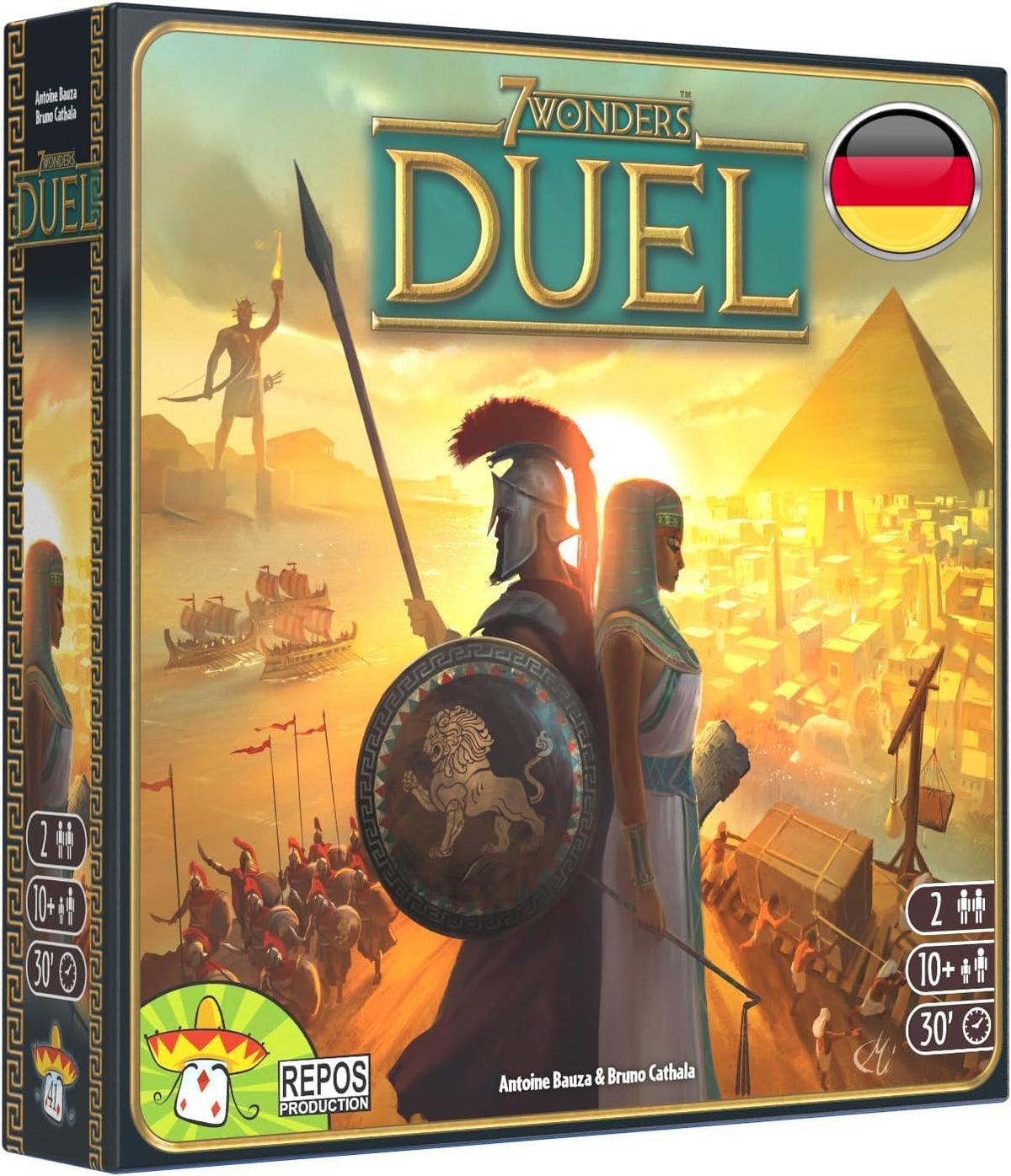Asmodee 7 Wonders Duel, Core Game, Connoisseur Game, Strategi Game, 2 Players, Ages 10+, 30 Minutes, German