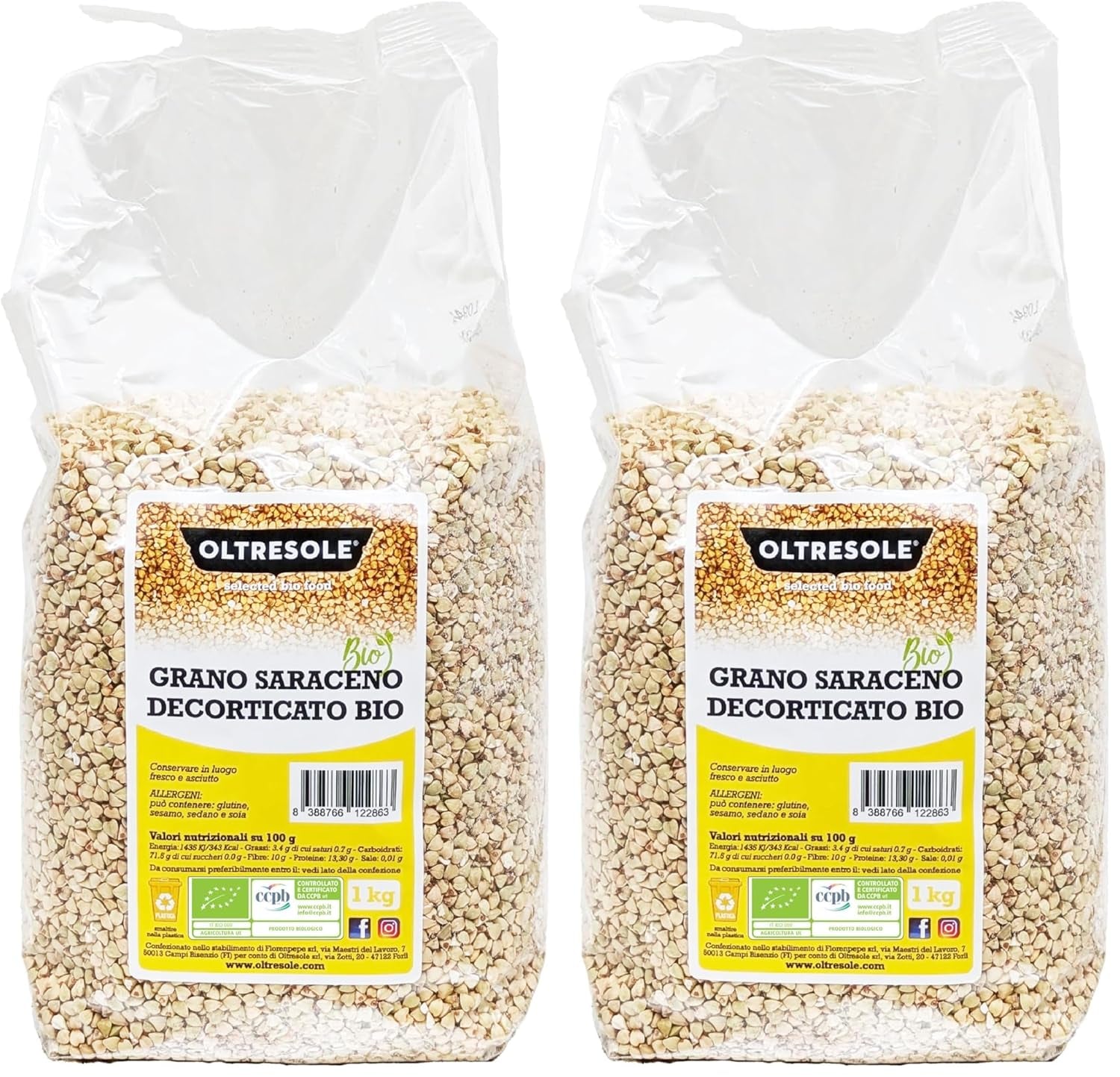 - Organic Buchweizen geschält 5 Kg - Getreide, nicht wärmebehandelt, aus biologischem Anbau, Convenience Package