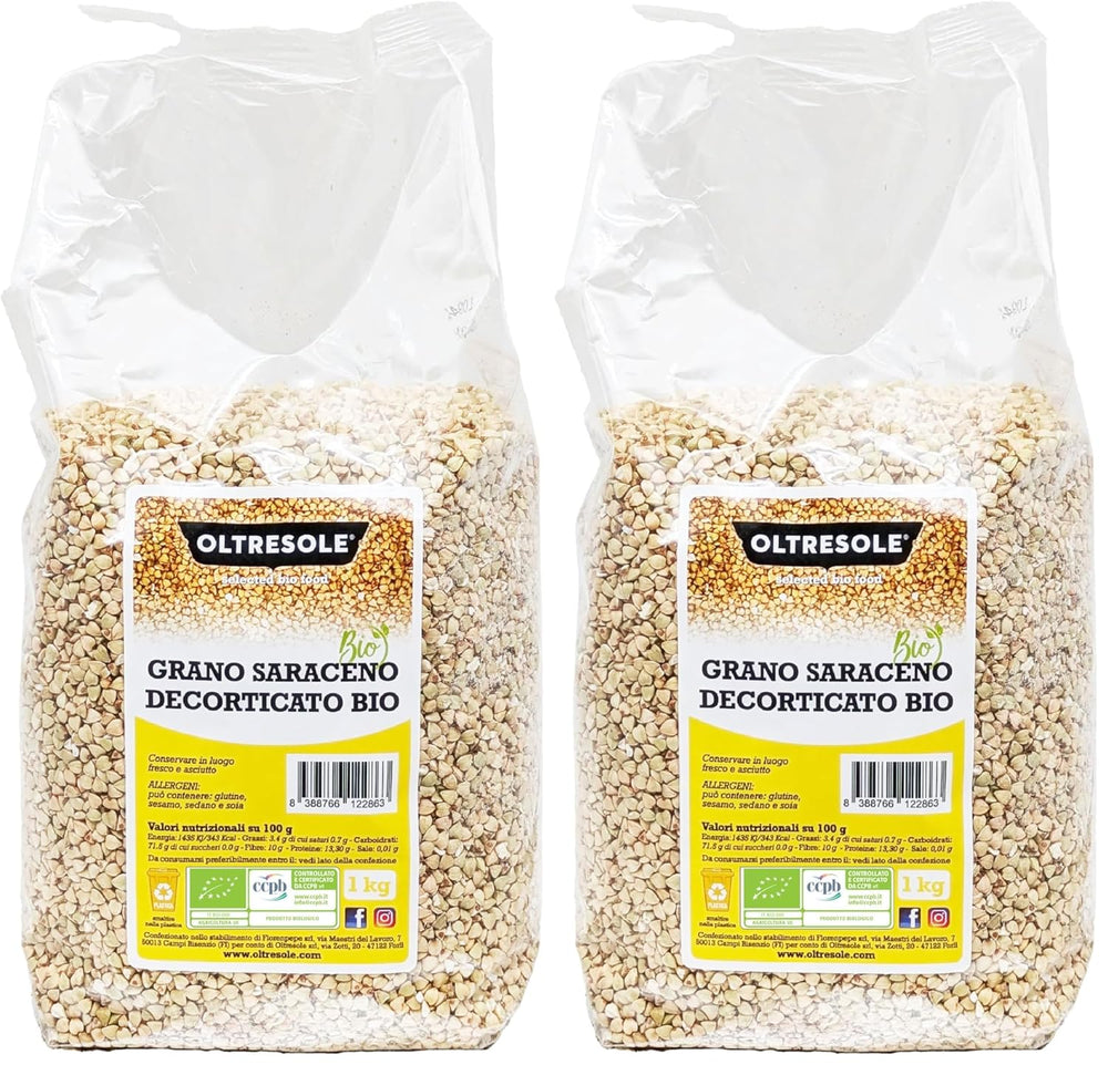 - Organic Buchweizen geschält 5 Kg - Getreide, nicht wärmebehandelt, aus biologischem Anbau, Convenience Package