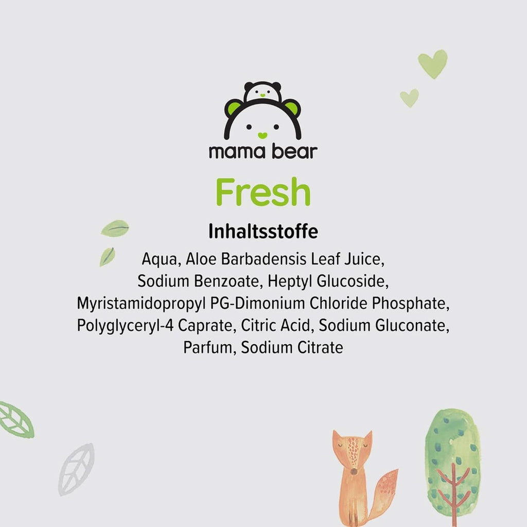 Șervețele proaspete pentru bebeluși cu Aloe Vera Mama Bear Naty Shop