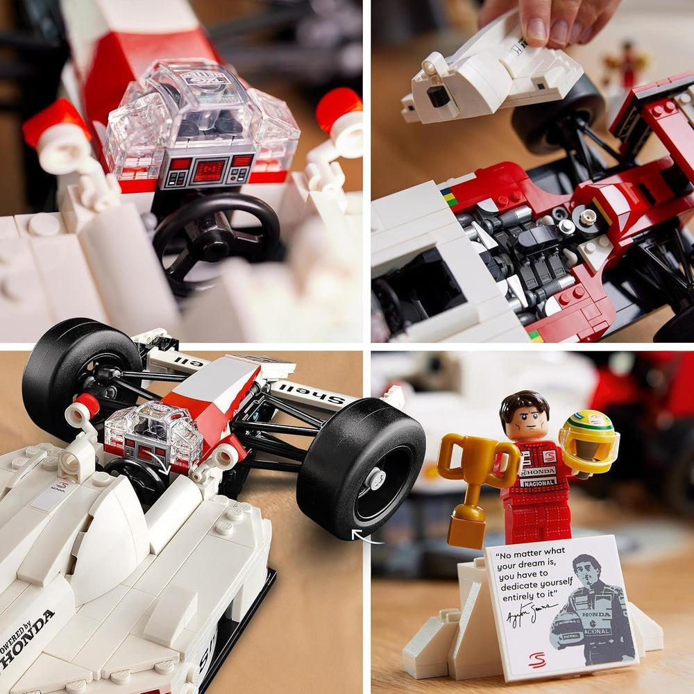 LEGO Icons Mclaren MP4/4 & Ayrton Senna modelbilsæt, F1 racerbilsæt til voksne med racerminifigur, samleobjekt, gaveidé til mænd, kvinder, ham og hende 10330 byggesæt Besuche den LEGO-Store