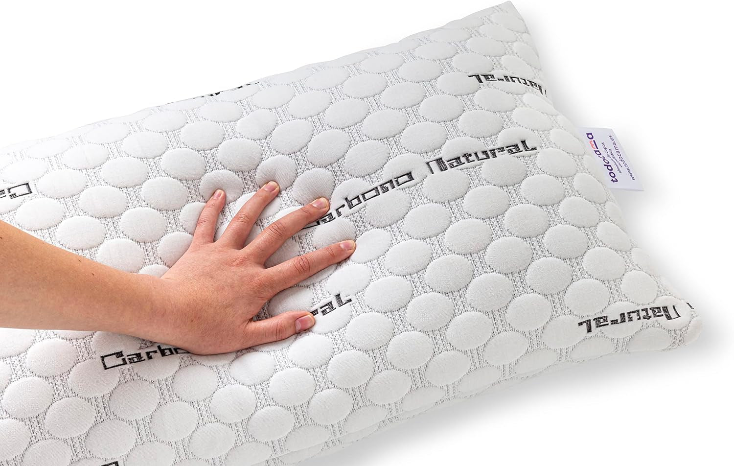 Todocama - Pernă de carbon viscoelastică, 100% viscoelastică, țesătură de carbon elastică, fermitate medie, înaltă (toate dimensiunile disponibile) (pachet 2 X 70 cm) Perne standard Naty Shop