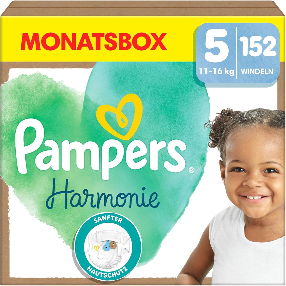 Pampers Harmony bleer størrelse 4, 174 bleer, 9 kg-14 kg, skånsom hudbeskyttelse med 100 % Pampers beskyttelse