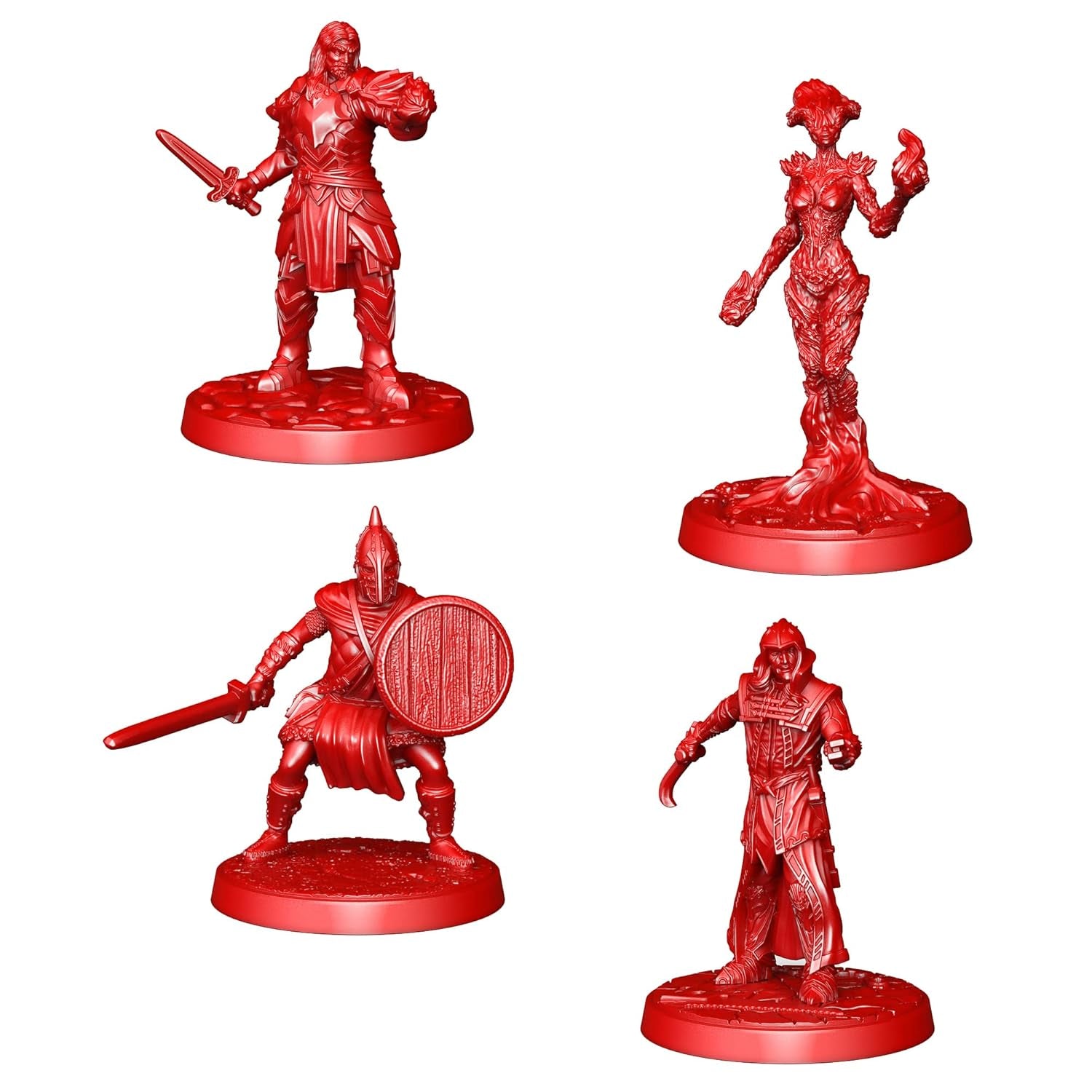 Modiphius The Elder Scrolls: Skyrim – Eventyrbrætspil – Opgrader miniaturesæt | Brætspil | Alder 14+ | 1-4 spillere | Spilletid 60-120 minutter, Grå, Rød