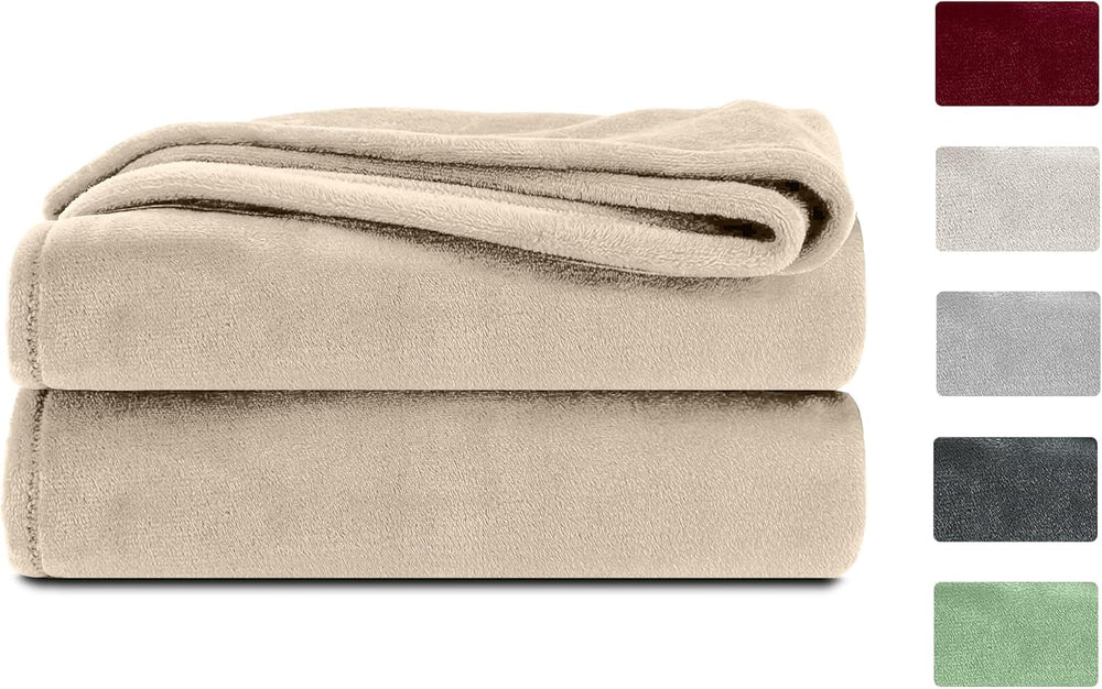 Komfortec fluffy tæppe, behageligt tæppe, fleece tæppe, Oeko-Tex certificeret, super blødt, 150X200 Cm, 260 G/M², beige Senge og tæpper Besuche den Komfortec-Store Beige 150 X 200 Cm