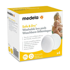 Medela Waschbare Stilleinlagen, 4 Stück Tilbehør Mad og Amning Bebe Naty Shop