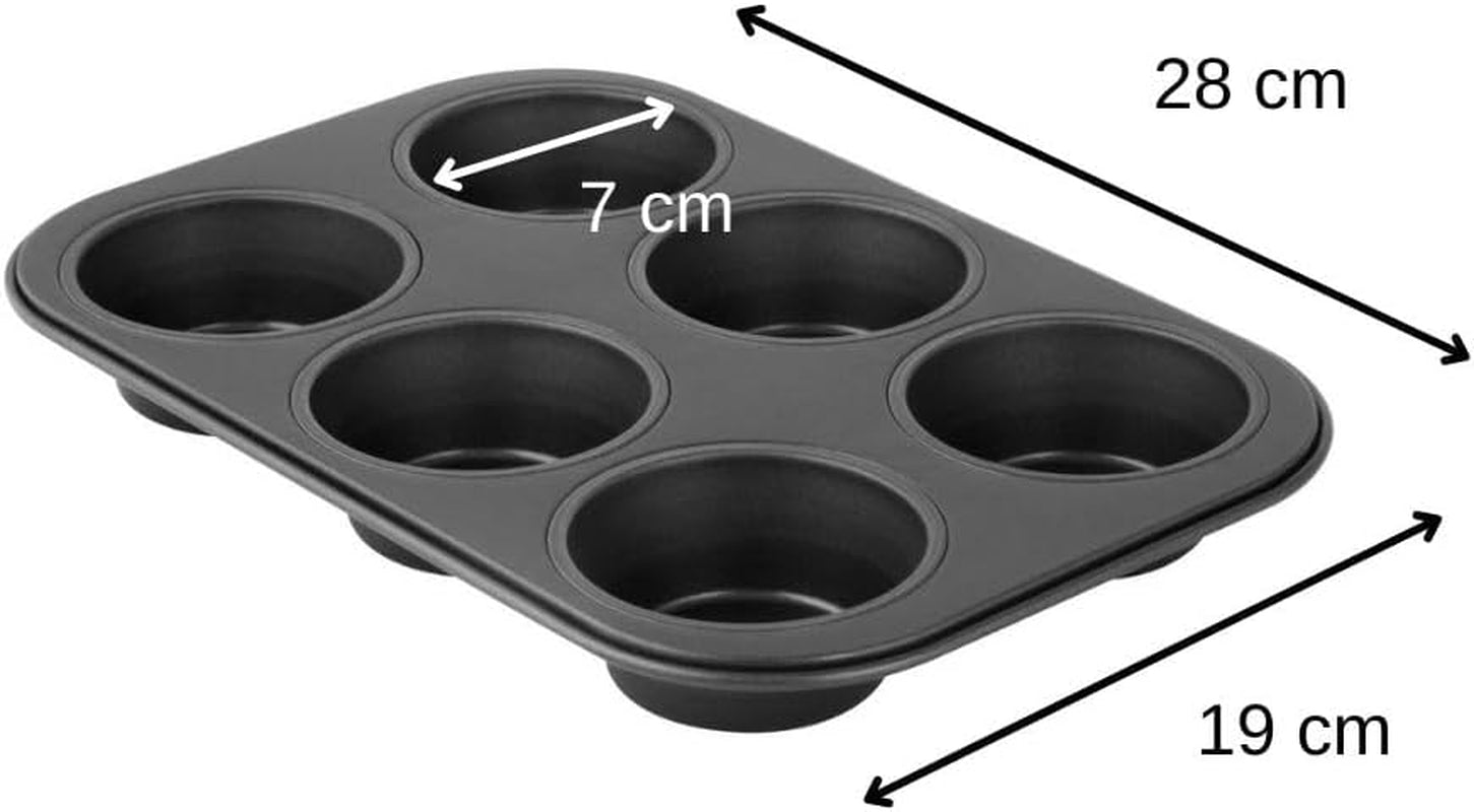 Zenker 6Er Muffinform Black Metallic, 275X190X30 Mm, Teflon Classic Antihaftbeschichtung, Hitzebeständig Bis 230°C, Leichte Reinigung, Ideal Für Köstliche Muffins Forme og bageplader Naty Shop