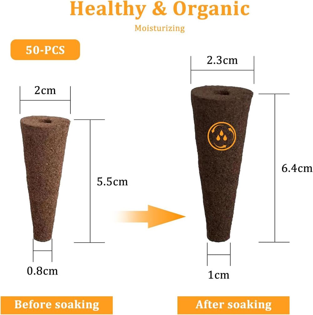 50 hydroponiske vækstsvampe, hydroponiske frøplantesvampe, roddyrkningssvampe, velegnet til forskellige slags knopper, såsom tomat, jordbær, mynte